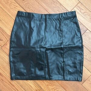 Black Leather Mini Skirt